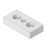 MODULAR SOLUTIONS MOUNTING PLATE 30MM X 60MM, M10 THREADED WITH A CENTER THRU HOLE